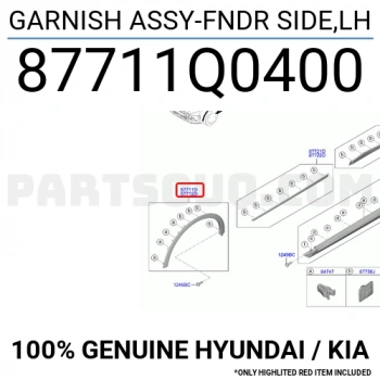 Bant Kapı Bayon Arka 2021 Sonrası Sol (Oem No:87731Q0400)