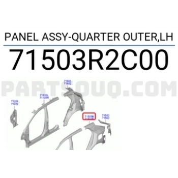 Çamurluk İ10 2009-2011 Arka Sol  (Oem No:715030Xc00)