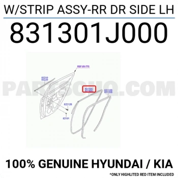 Kapı Fitili İ20 2009-2011 Arka L (Oem No:831301J000)