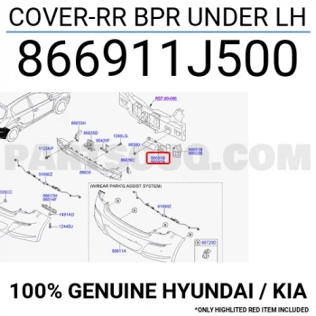 Bakalit Tampon Arka Üst Bağlantı İ20 2012- Sol  (Oem No:866911J500)