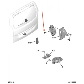 Fiat   1997-2000 Kilit  (Oem No:9832088480)