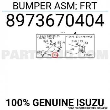 Tampon D-Max Ön 2005-2007 Dodik Delikli (Oem No:8973670404)