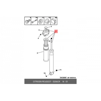 Psa 307 B.M 2002- Amortisör Arka  (Oem No:5206Cr)