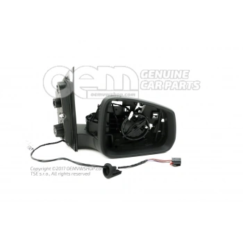 Vw Caddy 5 Elektrikli Katlanır  Ayna 2020- Sonrası   Isıtmalı Antenlı Parlak Sıyah  Sağ (Oem No:2K7857408K)