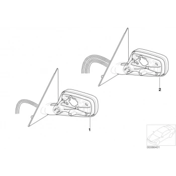 Bmw 7 Serisi Elektrikli Katlanır Ayna 2002-2007 Kör Noktalı Sol (Oem No:51167190205)