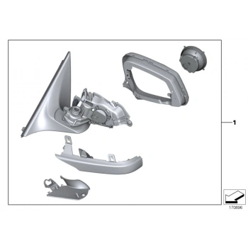 Bmw 7 Serisi Elektrikli Katlanır Ayna  2008 2012 Hafızalı Karartmalı Cam Parlak Renk Sağ (Oem No:51167204690)