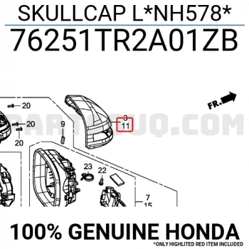 Honda Civic Ayna Kapağı 2012/15Astarlı Sdn Sol (Oem No:76251Tr2A01Zb)