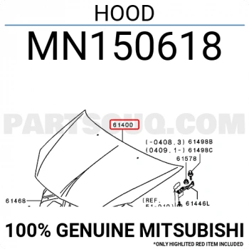 Motor Kaputu Lancer 2003-2007 Tw (Oem No:Mn150618)