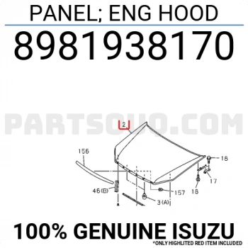 Motor Kaputu D-Max 2012-17 (Oem No:8981938170)