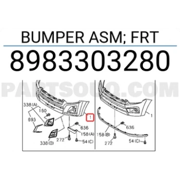 Tampon D-Max Ön 2017-20 (Oem No:8983303280)