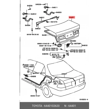 Kaput Bagaj Corolla 2010-13 (Oem No:6440102620)