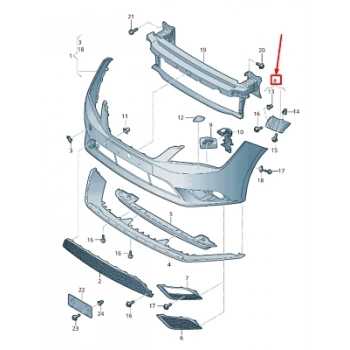 Seat Leon- 2013-2016  Ön Tampon Bağlantı Braketi Uç Sağ (Tw) (Oem No:5F0807050)
