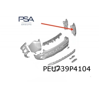 Peugeot  3008  2017-2020  Arka Tampon Sağ (Tw) (Oem No:1618040780)