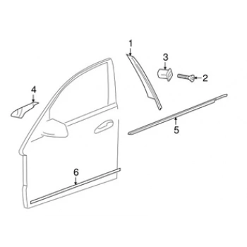Mercedes E Class- E Class- 2013-2016  Ön Kapı Bandı Nikelajlı Sağ (Tw) (Oem No:2126904682)
