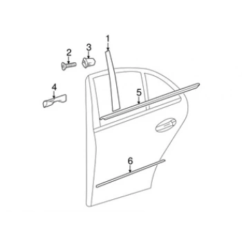 Mercedes E Class- E Class- 2013-2016  Arka Kapı Bandı Nikelajlı Sol (Tw) (Oem No:2126904782)