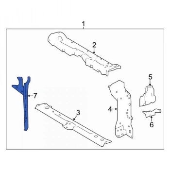 Toyota Corolla- Cross- 2022-2024  Ön Panel Orta Parça (Kilit Sacı) (Tyg) (Oem No:532080A020)