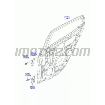 Hyundai  İ10    2008 2012  Arka Kapı Komple Sağ (Bfn) (Oem No:770040X010)
