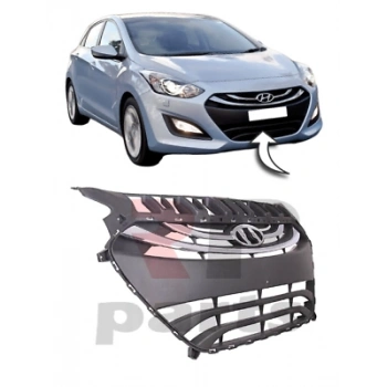 Hyundai  İ30   2012-2014  Ön Panjur Siyah Nikelaj Kaplamalı (Oem No:86350A6010)