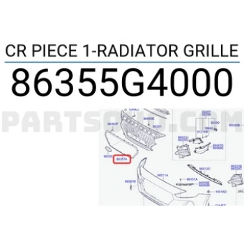 Hyundai  İ30   2017-2018  Ön Panjur Çerçevesi Nikelajlı (Tw) (Oem No:86355G4000)
