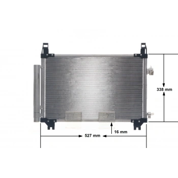 Toyota Yaris- 2006-2011  Klima Radyatörü 1.4 D-4D (Brazıng) (524X340X16) Alüminyum (Oris) (Oem No:884600D060)