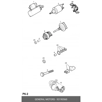 Fiat Albea/Doblo/Opel 1.3 M-Jet-1.9 Jtd 2003-Marş Otomatiği (Oem No:93190560)