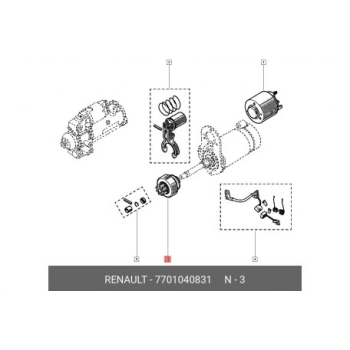 Renault Megan/Clio/Opel/Psa  1998-Marş Dişlisi 10 Dıs (Oem No:7701040831)