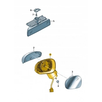 Vw Leon 2004-2009 Dış Dikiz Aynası Sağ Otomatik Katlamalı - Astarlı (7 Pın) (Oem No:1P1857508A)