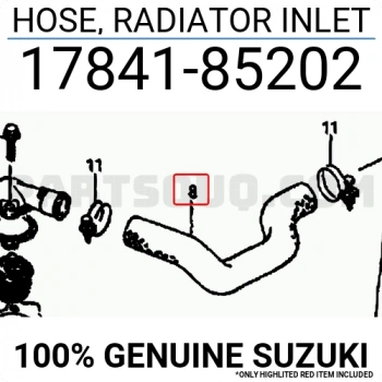 Hortum Radyatör Üst Carry  1990-98 (Oem No:1784185202)