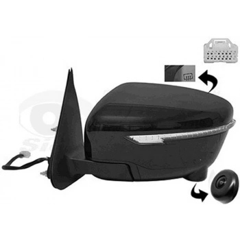 Qashqai Elektrikli Katlanır Ayna 2014-2016 Astarlı Sinyalli Kameralı Sol Oem No:963024Eh8A