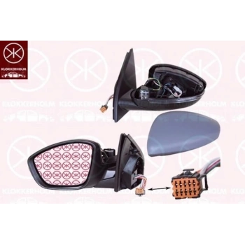 308 Elektrikli Katlanır Ayna 2014 Sonrası Astarlı Yan+Alt Led Sinyalli Kör Noktalı Sol Oem No:1611508680