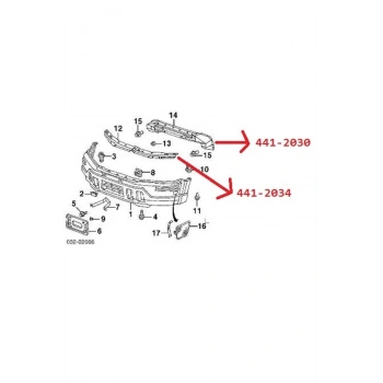 1997-2001 Honda Crv Ön Tampon Demiri Üst (Tw) (Adet) (Oem No:71141S10010Zz) Tst11000