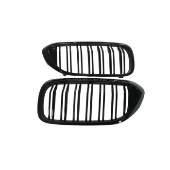 bmw 5 serı- 5 serisi- 2017-2020  ön panjur sağ/sol set (2 parça)parlak sıyah (çıft çıtalı) (m5) Oem No (A2303192)