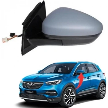 Opel Grandland 2017 Sonrası Elektrikli Ayna Camı Isıtmalı Sol)