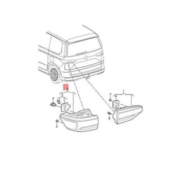 VW T7 2022- Stop Lambası Dış Sol Oem No (7T0945095C)