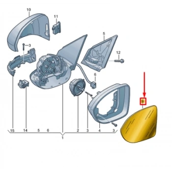 VW Polo 2017- Dış Dikiz Aynası Sol Oem No (2G1857507E)