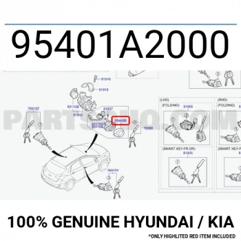 kia rio 2012 sonrası kontak anteni Oem No (954011W010)