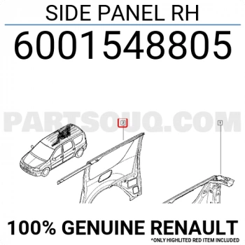 dacia logan- 2004-2008 marşpiyel sacı sağ ön/arka komple Oem No (6001546981)