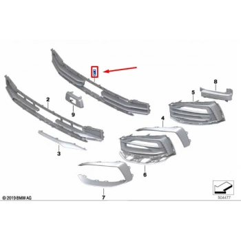 bmw 1 serı- 1 serisi- 2020-2022  sis lamba kapağı sağ parlak sıyah (tw) Oem No (51117459718)