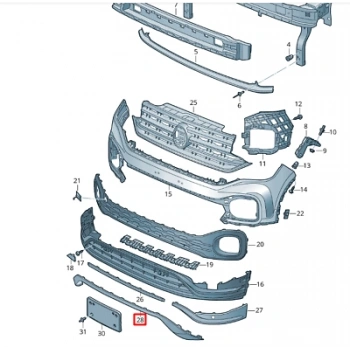 VW T-Roc 2017- Çamurluk Ağzı Sağ Ön (Dodık) Oem No (2GA854732D)