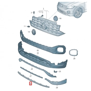 volkswagen t cross- 2022-2023  sis lambası bağlantı braketi sağ (tw) Oem No (2GM807724A)