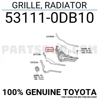 toyota yaris cross- 2022-2024  ön panjur sıyah (tyg) Oem No (531010DF10)