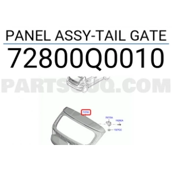 Hyundai i20 2021 sonrası Jump bagaj kapağı Oem No (72800Q0000)
