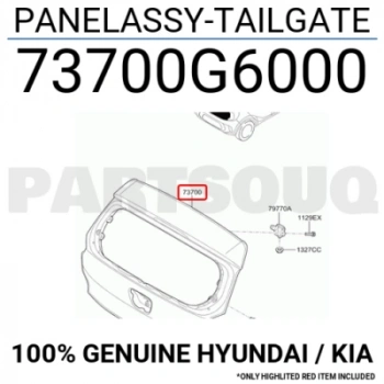 Hyundai Tucson 2018-2020 bagaj kapağı Oem No (73700D7500)