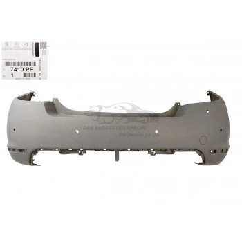 peugeot 206 plus- hb- 2010-2013  arka tampon sıyah band delıklı (tw) Oem No (7410HC)
