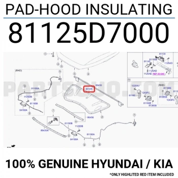 Kia Cerato 2004-2009 Arka Tel Kaput Açma Oem No (811902F000)