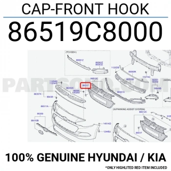 Hyundai i30 2012-2015 ön sağ tampon bağlantı braketi Oem No (86518A6000)