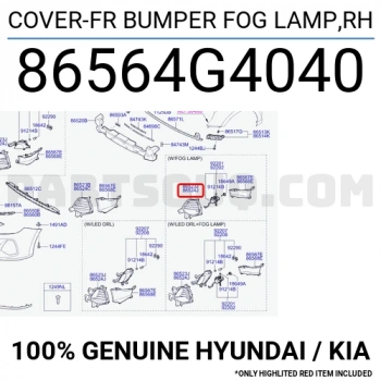 kia ceed- 2012-2015  sis lamba kapağı sağ sıyah (bfn) Oem No (86564A2000)