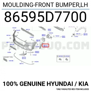 Hyundai i10 2011-2013 Ön Tampon Bağlantı Braketi Sağ Oem No (865920X200)