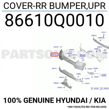 Hyundai i30 2017-2018 arka tampon Oem No (86610G4000)
