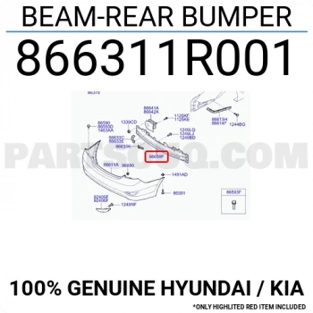Kia Picanto 2017 sonrası arka tampon demiri Oem No (86631G6000)